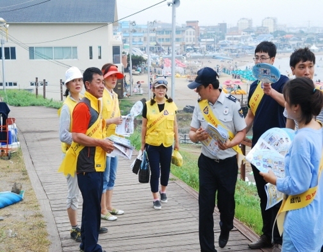 서부서, 하절기 피서지 학교 밖 청소년 선도 등 4대악 근절 캠페인(피서지)