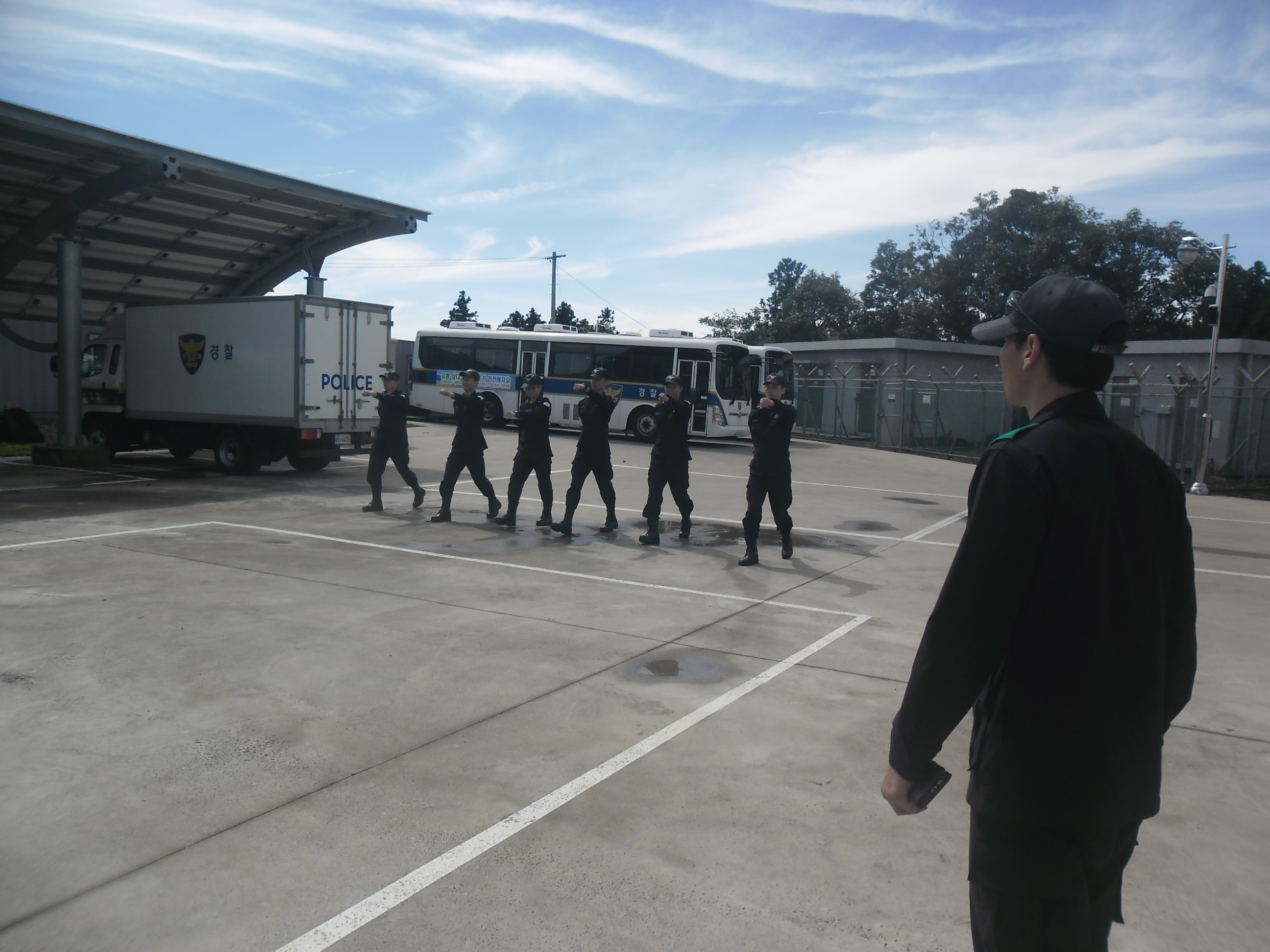 제주해안경비단 121의무경찰대 제식훈련